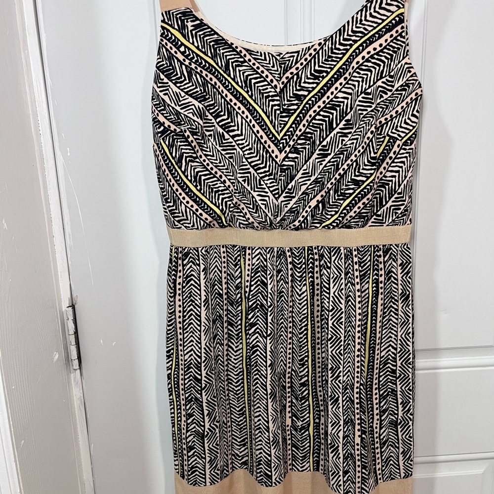 Ann Taylor Loft Tribal Chevron Print Dress Size 12